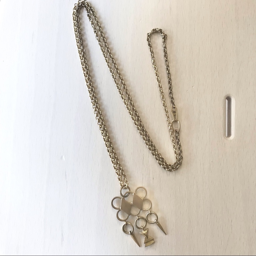 APT Brass Long Necklace with Charm